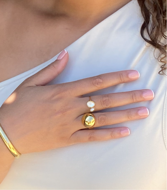 Bague Sphère Doré