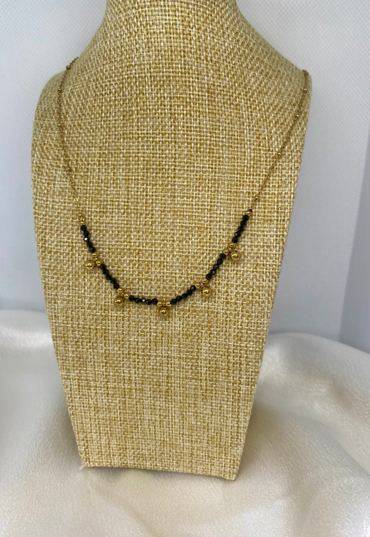 Collier Agate Noire